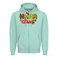 Seafoam nana claus Zipper Hoodie - MaliasSmallBusiness