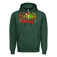 Sports Green nana claus Zipper Hoodie - MaliasSmallBusiness