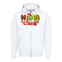White nana claus Zipper Hoodie - MaliasSmallBusiness