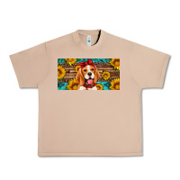 Burro beagle with sunflowers license plate Urban Heavy Tee - Artiststas