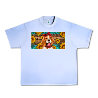 Grape Ice beagle with sunflowers license plate Urban Heavy Tee - Artiststas