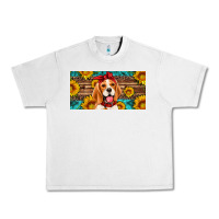 Lunar Rock beagle with sunflowers license plate Urban Heavy Tee - Artiststas