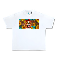 White beagle with sunflowers license plate Urban Heavy Tee - Artiststas