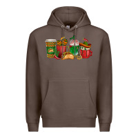 Coffee Tacos Coffee Cups Premium Hoodie - texasbilliewilder