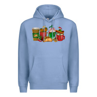 Colony Blue Tacos Coffee Cups Premium Hoodie - texasbilliewilder