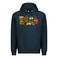Navy Tacos Coffee Cups Premium Hoodie - texasbilliewilder