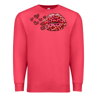 Cardinal kiss with leopard and hearts Premium Sweatshirt - RanaPortraitStore