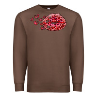 Chestnut kiss with leopard and hearts Premium Sweatshirt - RanaPortraitStore