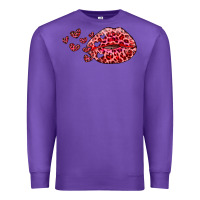 Purple kiss with leopard and hearts Premium Sweatshirt - RanaPortraitStore