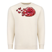 Sandshell kiss with leopard and hearts Premium Sweatshirt - RanaPortraitStore