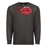 Smoke kiss with leopard and hearts Premium Sweatshirt - RanaPortraitStore