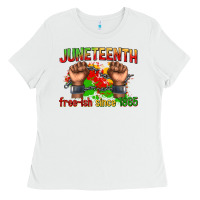White juneteenth free ish since 1865 Ladies Tee - texasbilliewilder