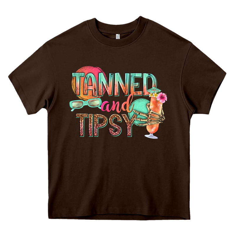 Tanned And Tipsy Heavy Core Tee by texasbilliewilder | Teevron