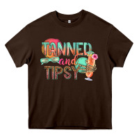 Chocolate Brown tanned and tipsy Heavy Core Tee - texasbilliewilder