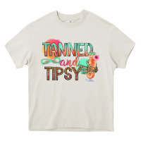 Cream tanned and tipsy Heavy Core Tee - texasbilliewilder