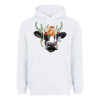 White holstein cow head Heavyweight Hoodie - BarkalooDesign