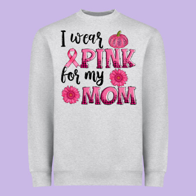 I Wear Pink For My Mom Sunlower And Pumpkin Heavyweight Sweatshirt Designed By Adodesignshop