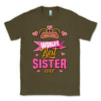 Army Green world's best sister ever Classic Tee - Jasminsmagicworld