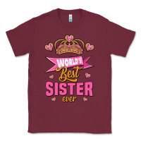 Burgundy world's best sister ever Classic Tee - Jasminsmagicworld