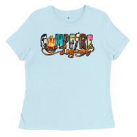 Baby Blue campfire legend Ladies Tee - Zillion Design Studio