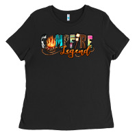 Black campfire legend Ladies Tee - Zillion Design Studio