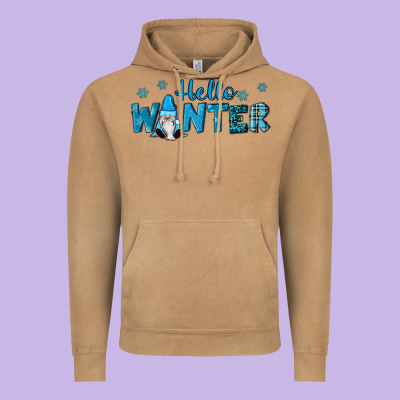 Hello Winter Gnomes Vintage Hoodie Designed By Ranaportraitstore