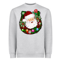 Heather Grey horseshoe santa Heavyweight Sweatshirt - AdoDesignShop