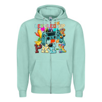 Seafoam leveled up pre k Zipper Hoodie - NancyCooperArtShop