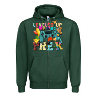 Sports Green leveled up pre k Zipper Hoodie - NancyCooperArtShop