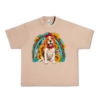 Burro beagle turquoise and sunflowers rainbow Urban Heavy Tee - Artiststas
