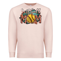 Pale Pink Softball Mom Premium Sweatshirt - Bettercallsaul