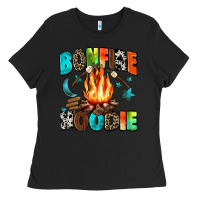 Black bonfire Ladies Tee - Zillion Design Studio