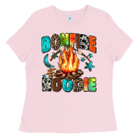 Bubblegum Pink bonfire Ladies Tee - Zillion Design Studio