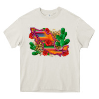 Cream mexico map Heavy Core Tee - Zillion Design Studio