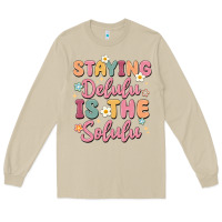 Mushroom staying delulu is the solulu Long Sleeve Tee - MaliasSmallBusiness