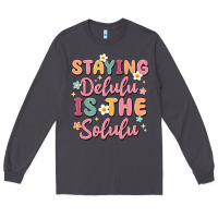 Smoke staying delulu is the solulu Long Sleeve Tee - MaliasSmallBusiness