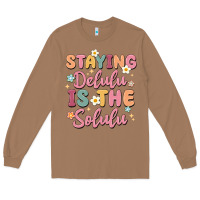 Toasted Coconut staying delulu is the solulu Long Sleeve Tee - MaliasSmallBusiness