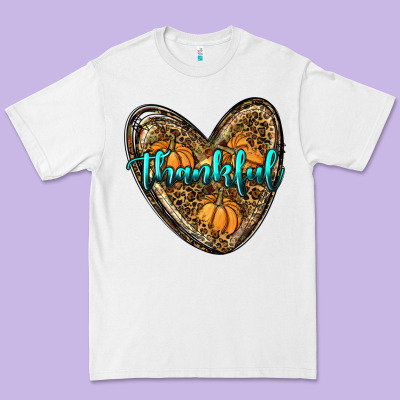 Thankful Pumpkin Heart Premium Tee Designed By Ranaportraitstore