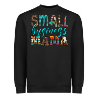 Black small business mama leopard turquoise aztec serape cowhide Heavyweight Sweatshirt - Artiststas