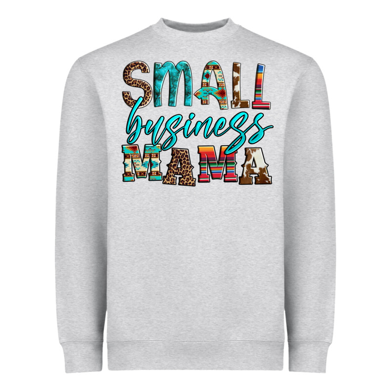 Small Business Mama Leopard Turquoise Aztec Serape Cowhide Heavyweight Sweatshirt by Artiststas | Teevron