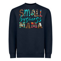 Navy small business mama leopard turquoise aztec serape cowhide Heavyweight Sweatshirt - Artiststas
