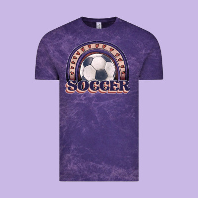 Soccer Rainbow Vintage Tee Designed By Jahusdesignshop