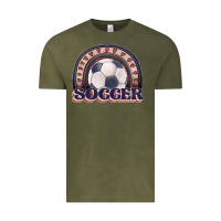 Vintage Olive soccer rainbow Vintage Tee - JahusDesignShop