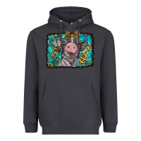 Smoke baby pig with leopard background Heavyweight Hoodie - BarkalooDesign