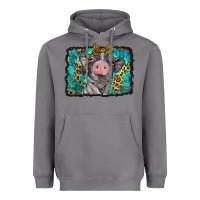 Storm baby pig with leopard background Heavyweight Hoodie - BarkalooDesign