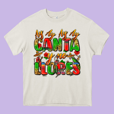 Ay Ay Ay Ay Canta Y No Llores Heavy Core Tee Designed By Zillion Design Studio