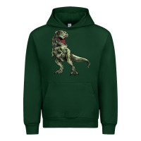 Forest Green T-rex Urban Hoodie - HowdyJamesFarm