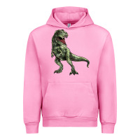 Fuchsia Pink T-rex Urban Hoodie - HowdyJamesFarm