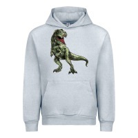 Heather Grey T-rex Urban Hoodie - HowdyJamesFarm