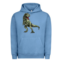 Pigment Pebble Blue T-rex Urban Hoodie - HowdyJamesFarm